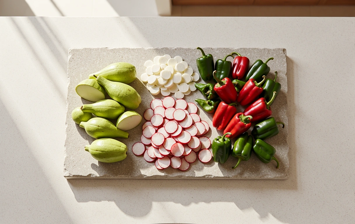 Variedad de vegetales frescos