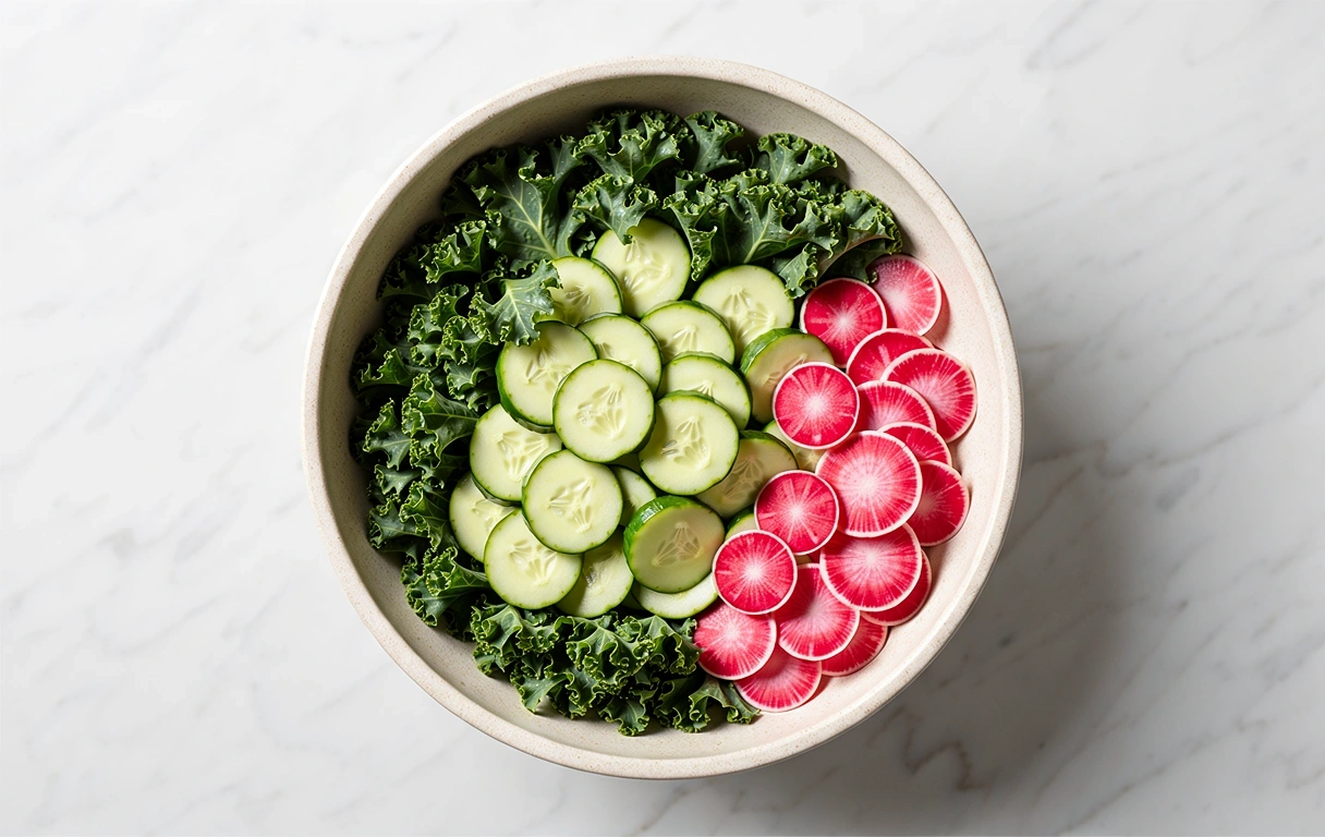 Vegetales verdes frescos