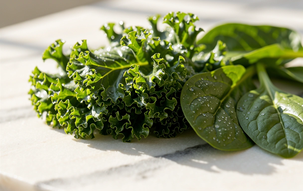 Vegetales verdes frescos